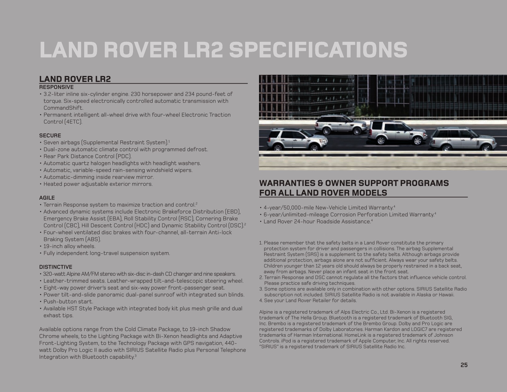 2009 Land Rover Brochure Page 23